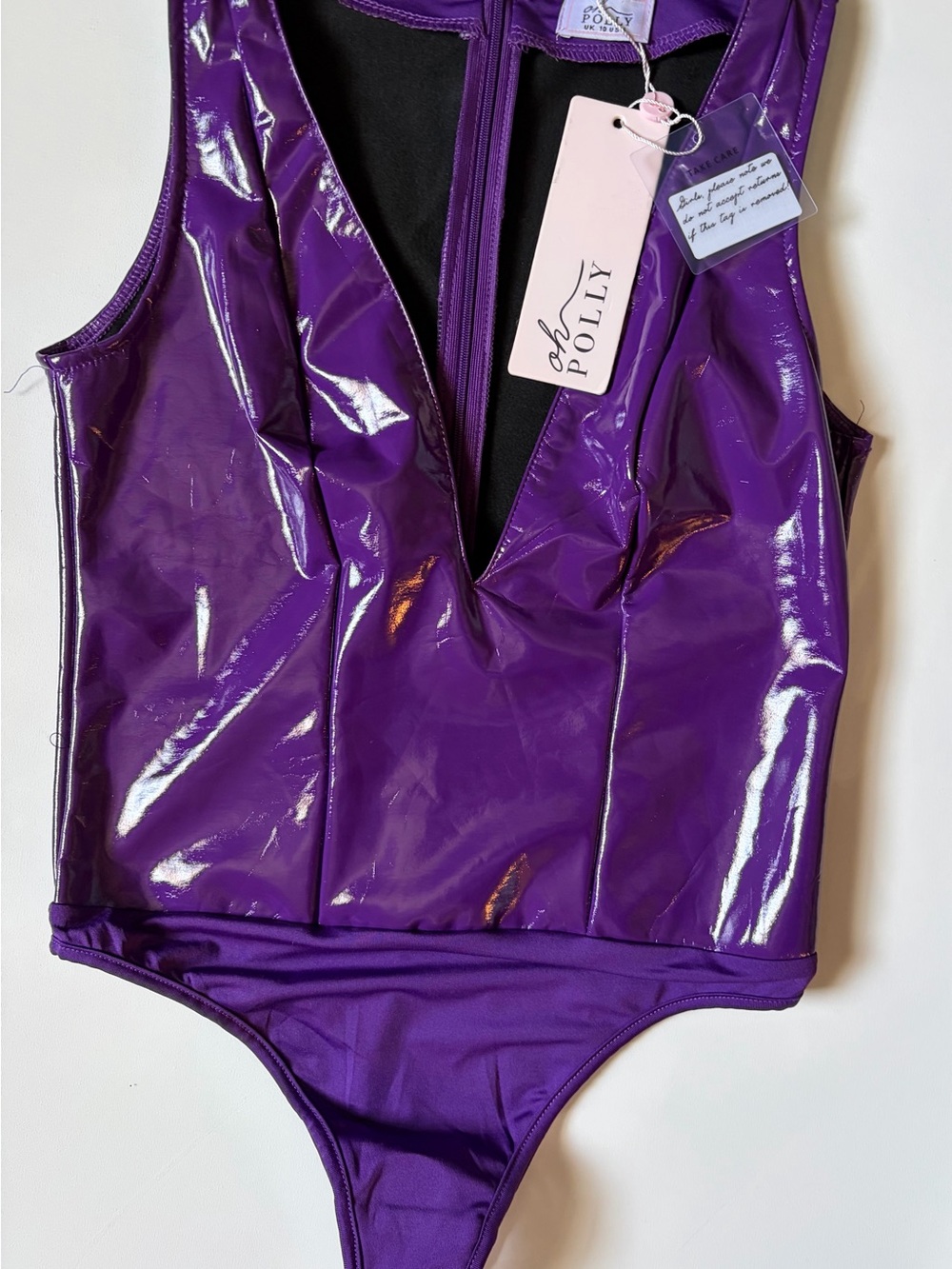 Oh Polly! Shiny Bodysuit Top